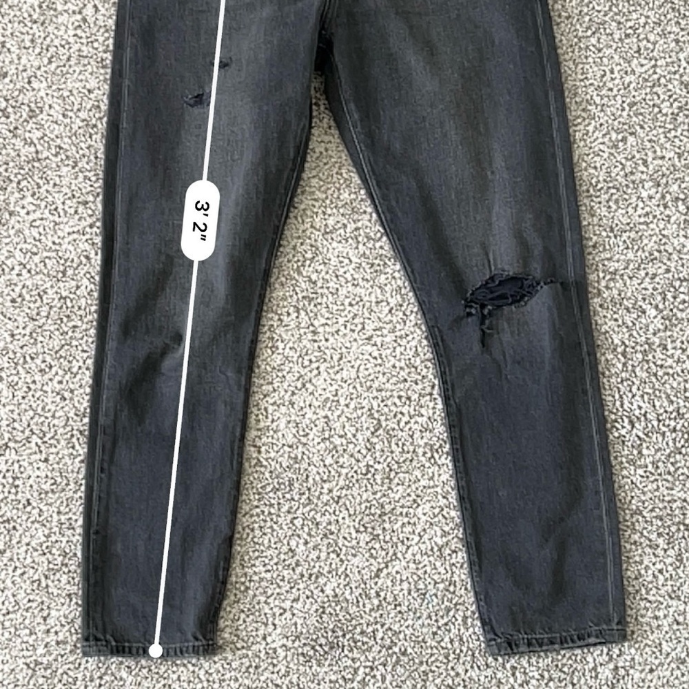 Levi's Big E Premium 501 S Jeans - Faded Black Wash - Grunge Streetwear -Size 27 - Picture 15 of 15